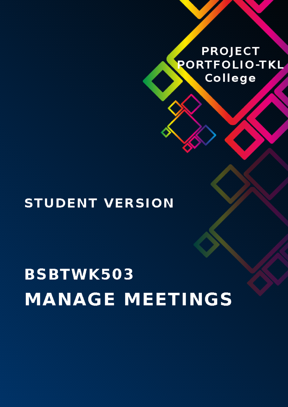 Bsbtwk 503 Project Portfolio - P R O J E C T P O RT