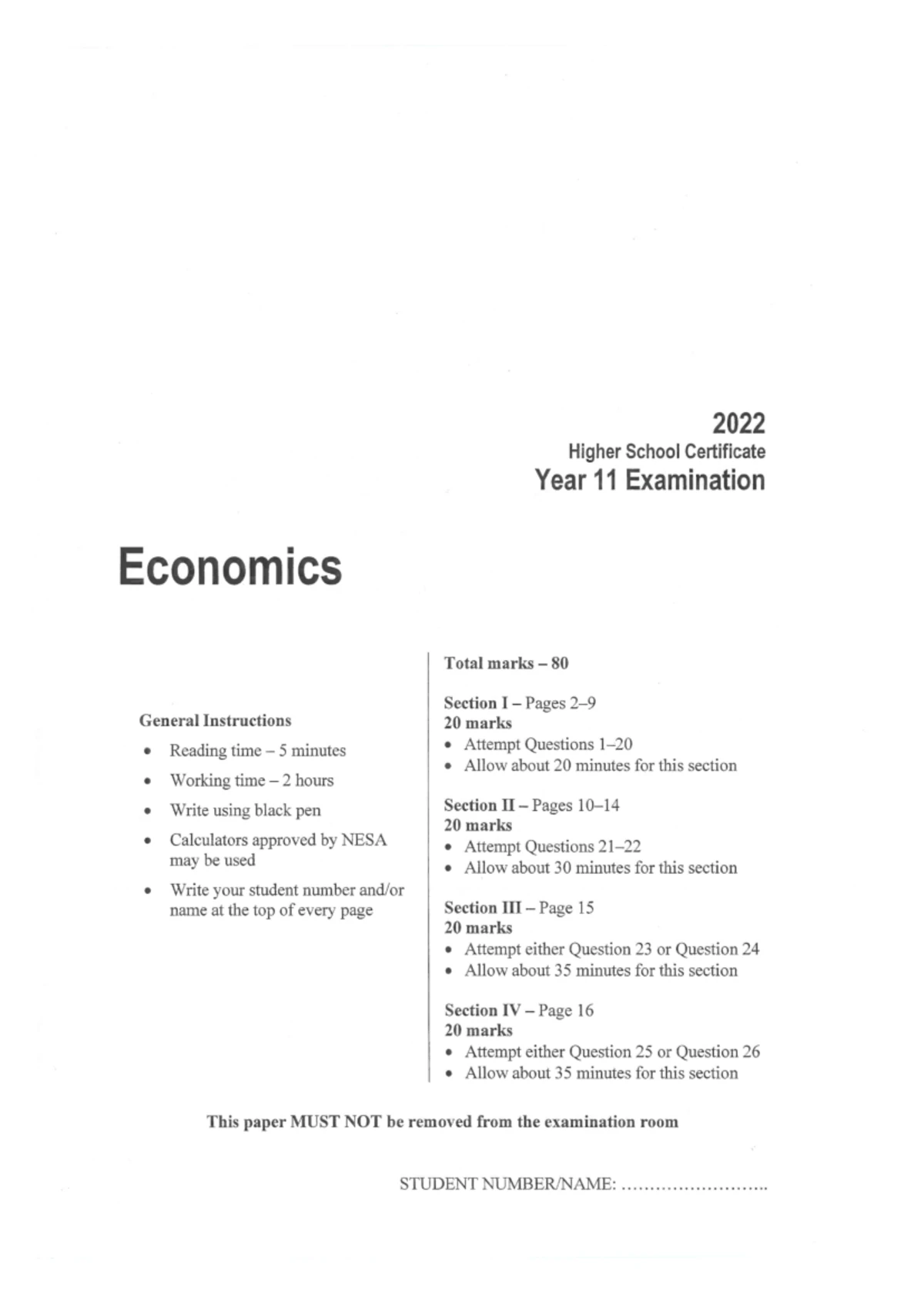 Year 11 Economics Notes: Introduction to Economic Concepts and Issues ...