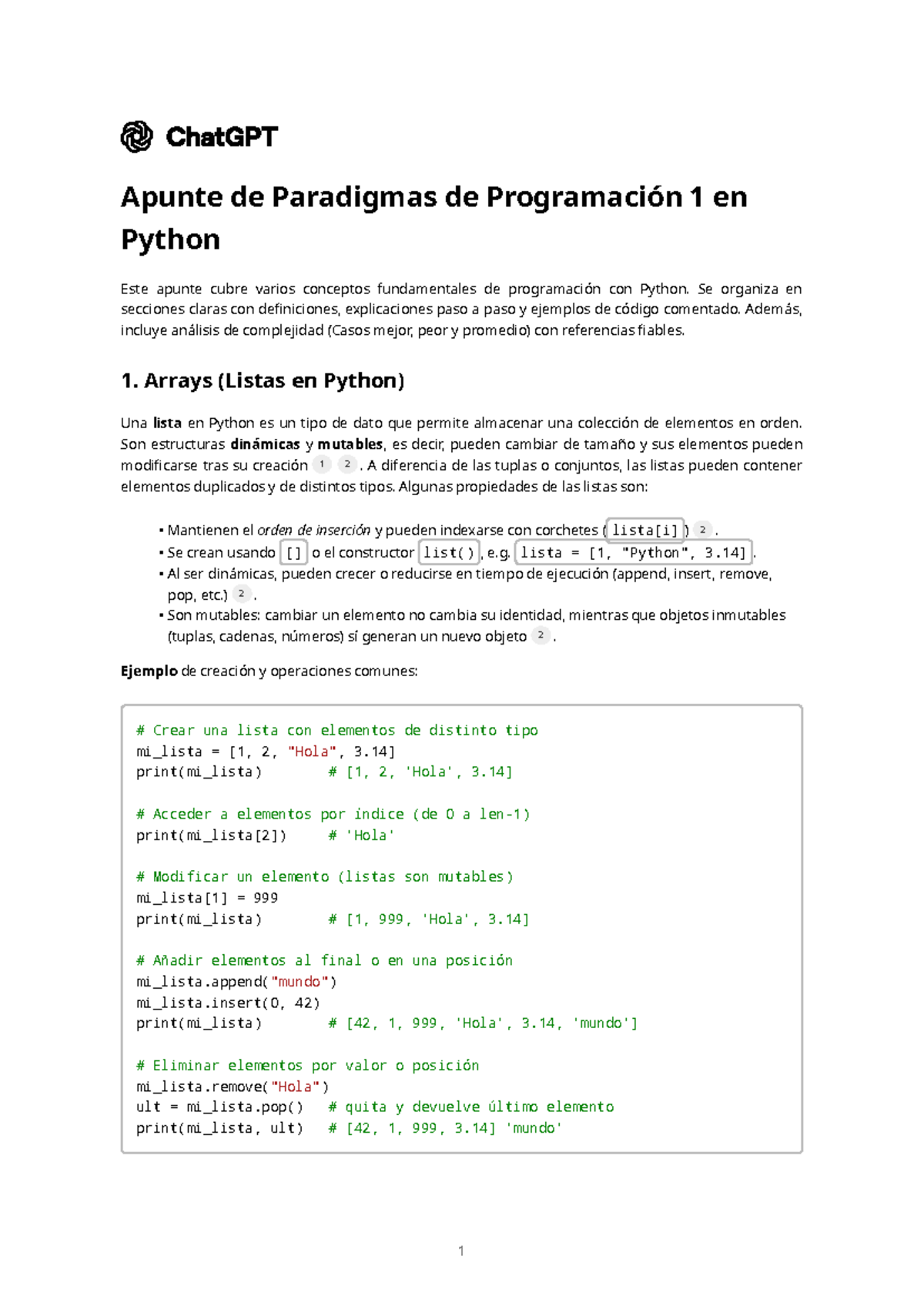 Apuntes de Paradigmas de Programación 1: Estructuras y Algoritmos en ...