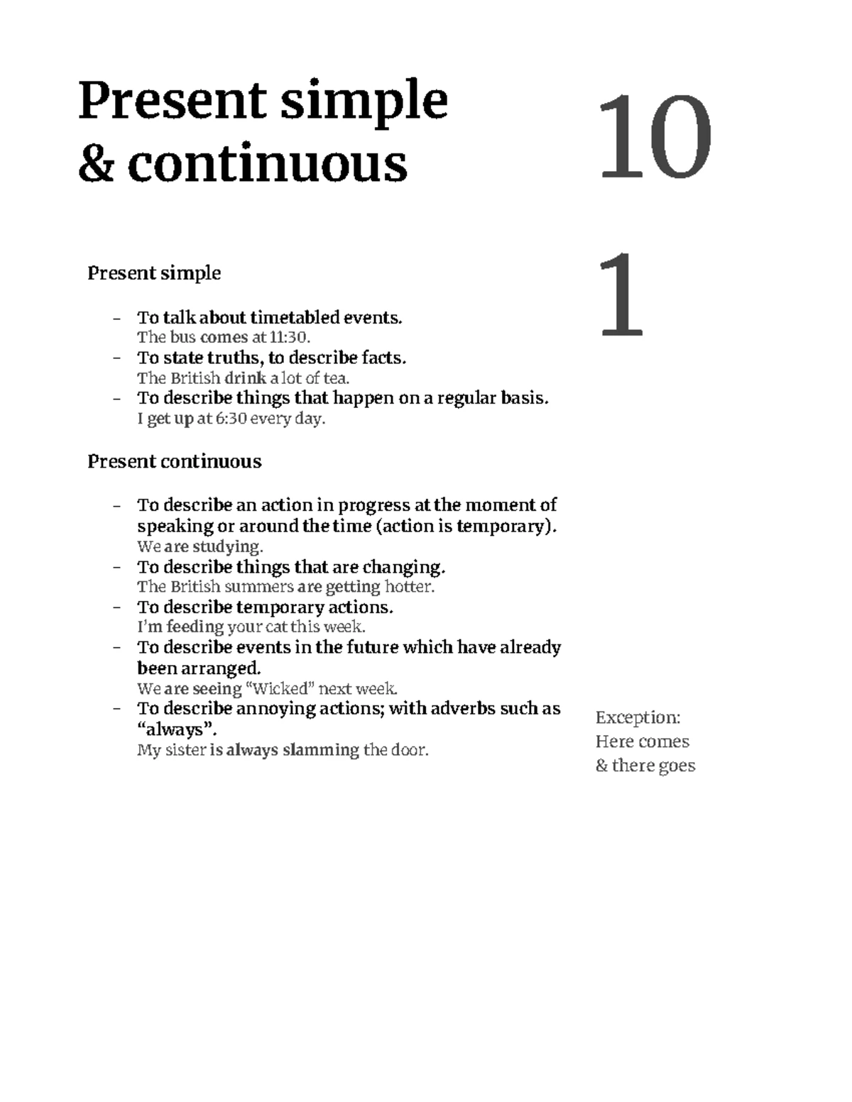 Grammar - Past Continuous Tense Notes for ESL Students - Studocu