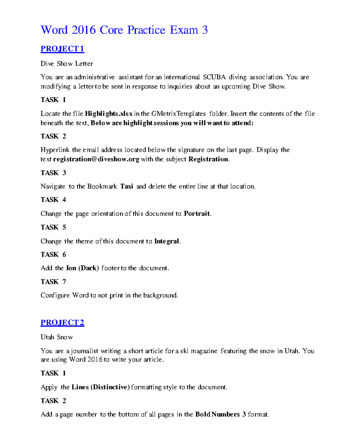 Exam 3 - Word 2016 Core Practice Notes - Studocu