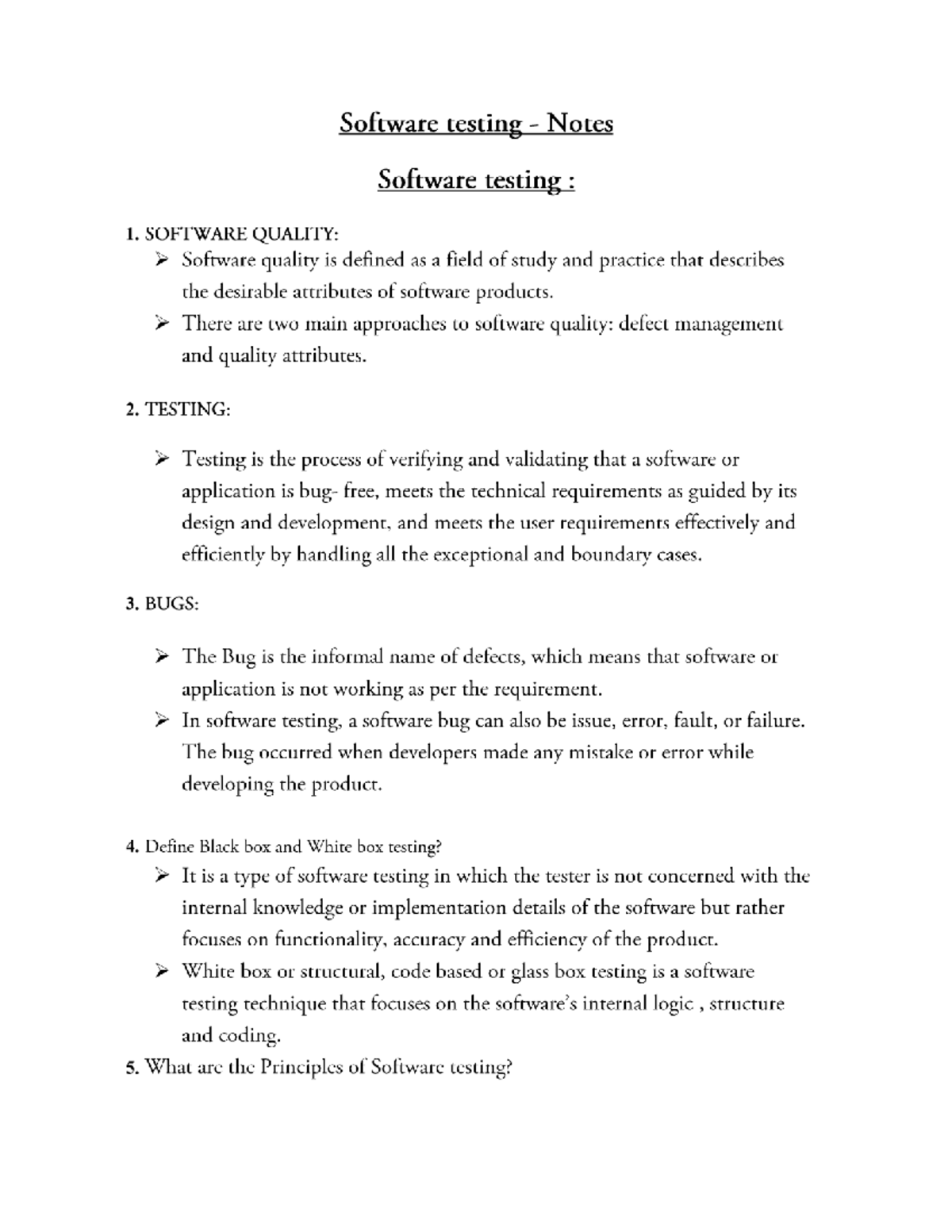 Software Testing Notes (Unit 1): Understanding Testing & Debugging ...