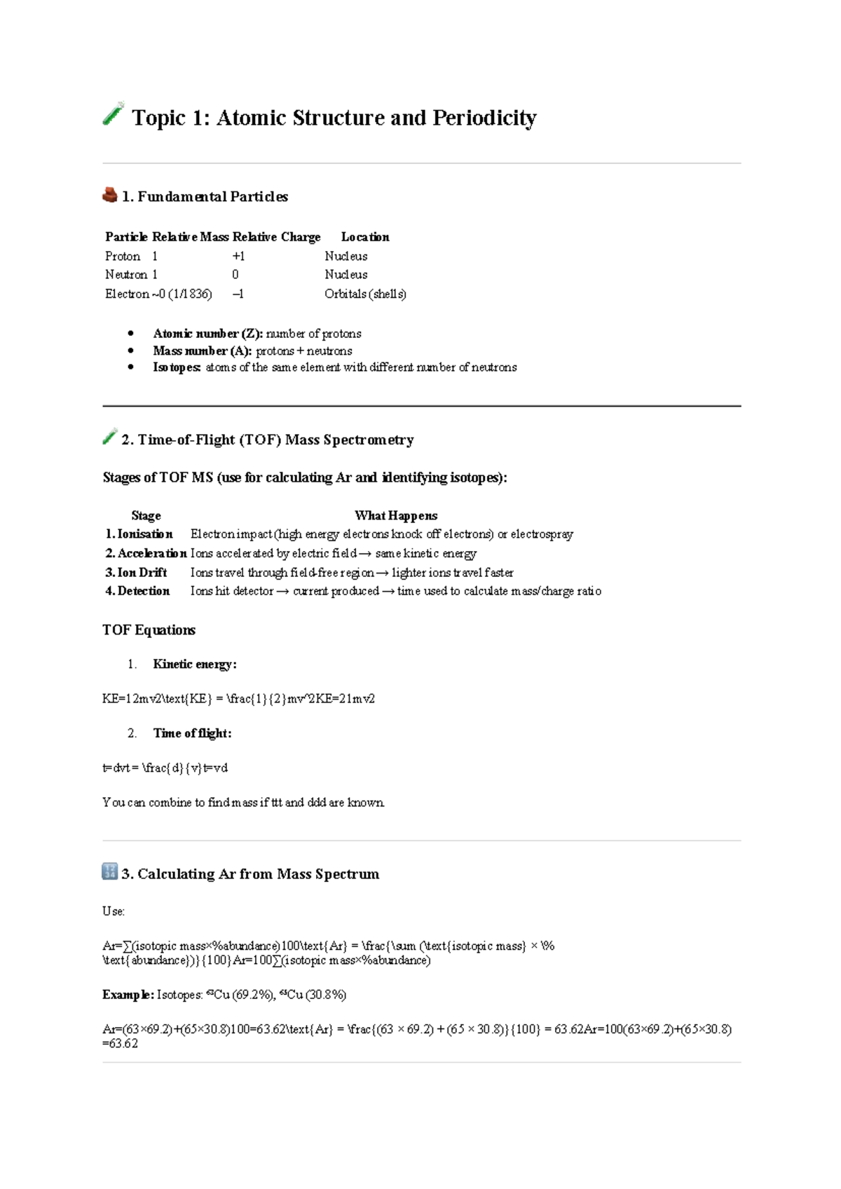 Atomic Structure and Periodicity: A Comprehensive Study Guide (CHEM101 ...