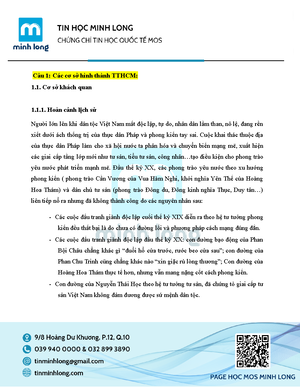 [Solved] Gi tr t tng H Ch Minh vi cch mng Vit Nam - Tư tưởng Hồ Chí ...