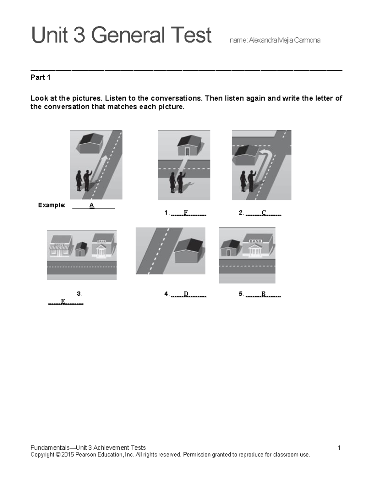 Top Notch Fundamentals Unit 3 General Test Assessment - Studocu