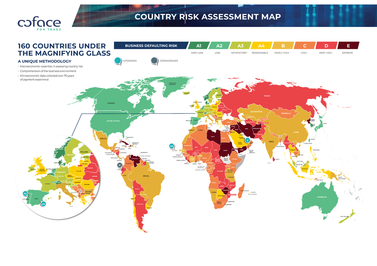 COUNTRY RISK ASSESSMENT MAP 2024: Coface Analysis A1-A4 - Studocu