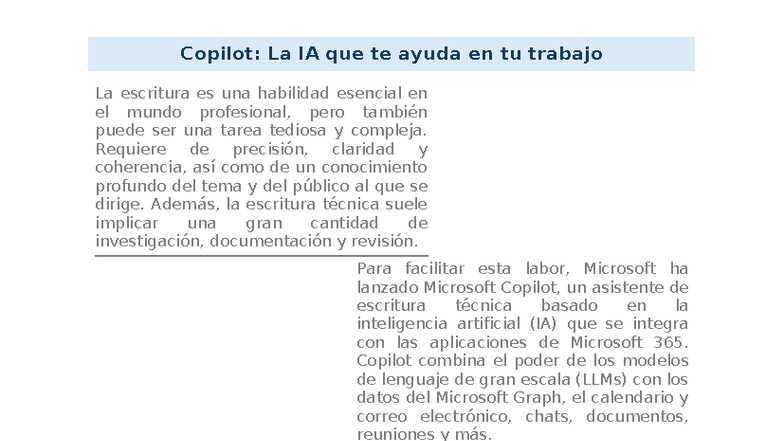 Word365: Uso de Microsoft Copilot en Escritura Técnica - TP2 - Studocu
