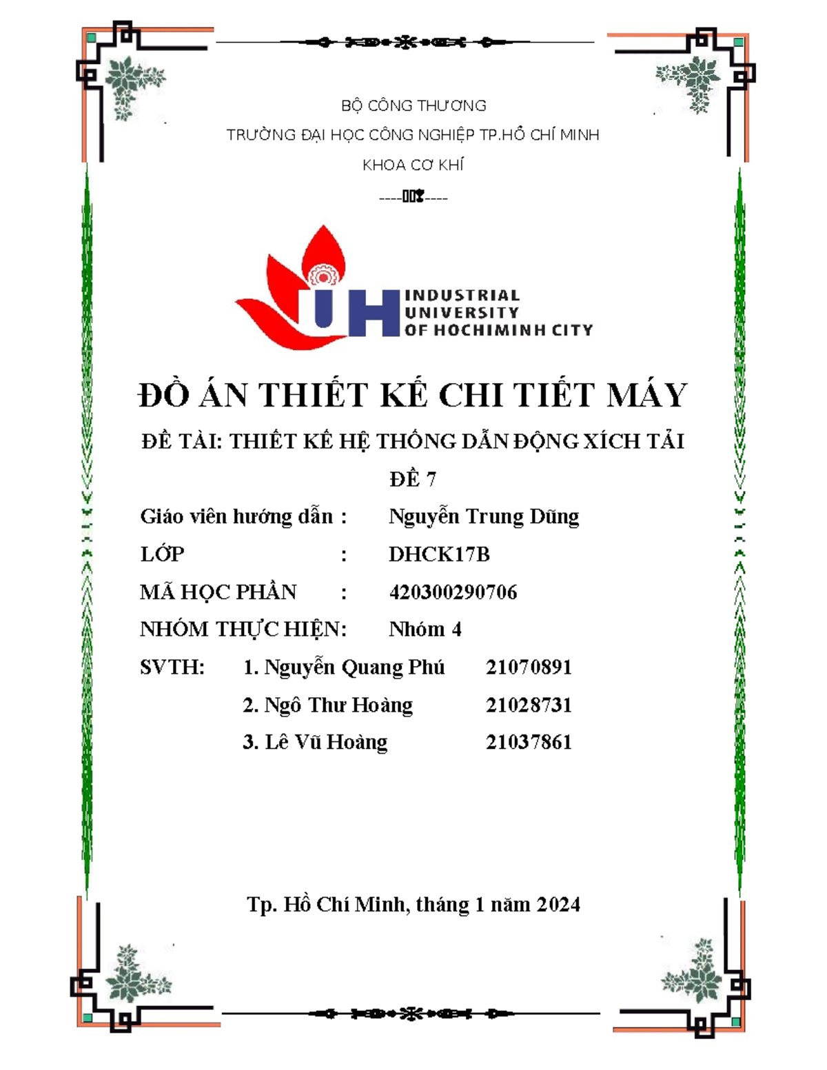 C3 - ATTT - BỘ CÔNG THƯƠNG TRƯỜNG ĐẠI HỌC CÔNG NGHIỆP TPỒ CHÍ MINH KHOA ...