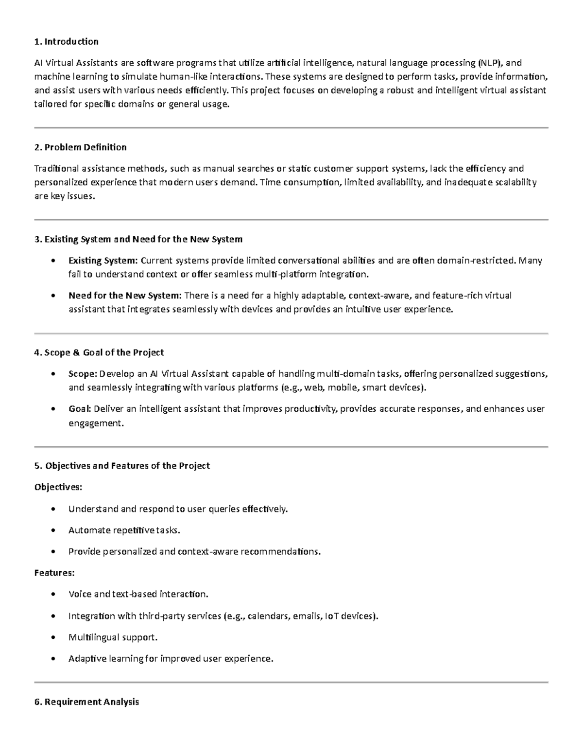 AI Virtual Assistant Project Summary - JSSISK - Studocu