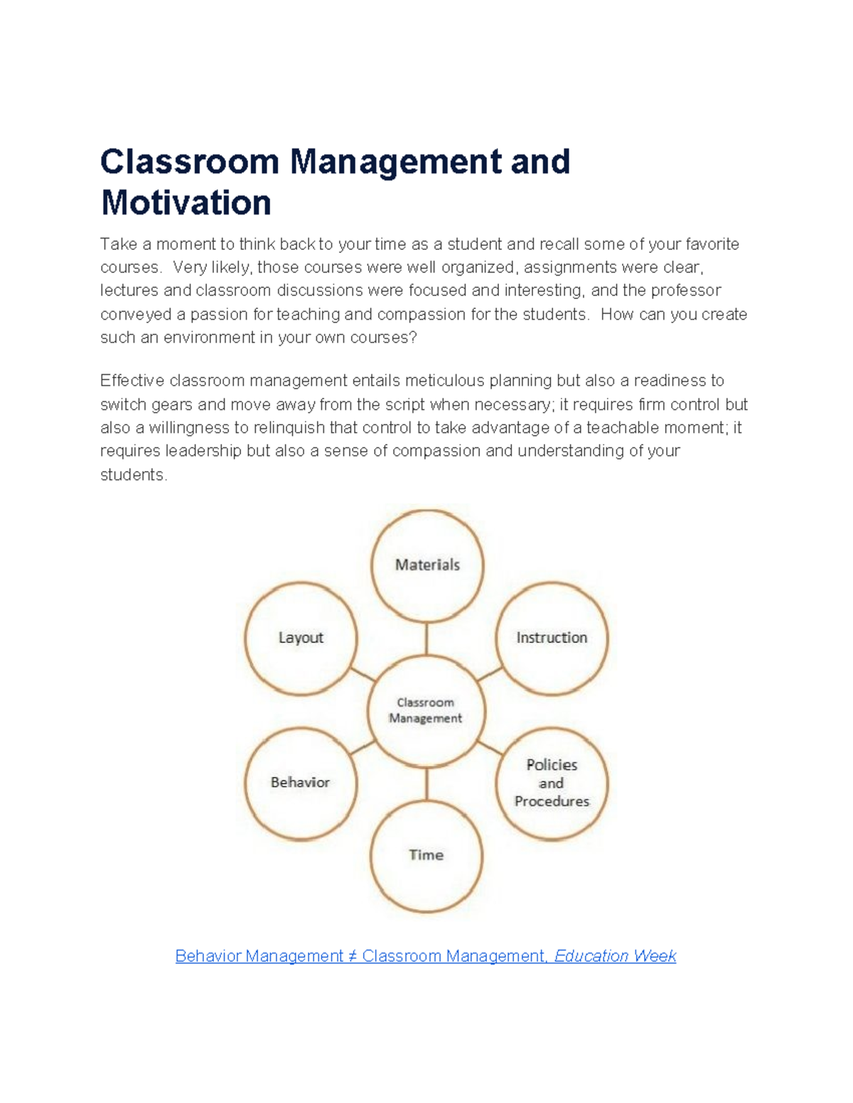 Classroom Management Strategies for Student Engagement and Motivation ...