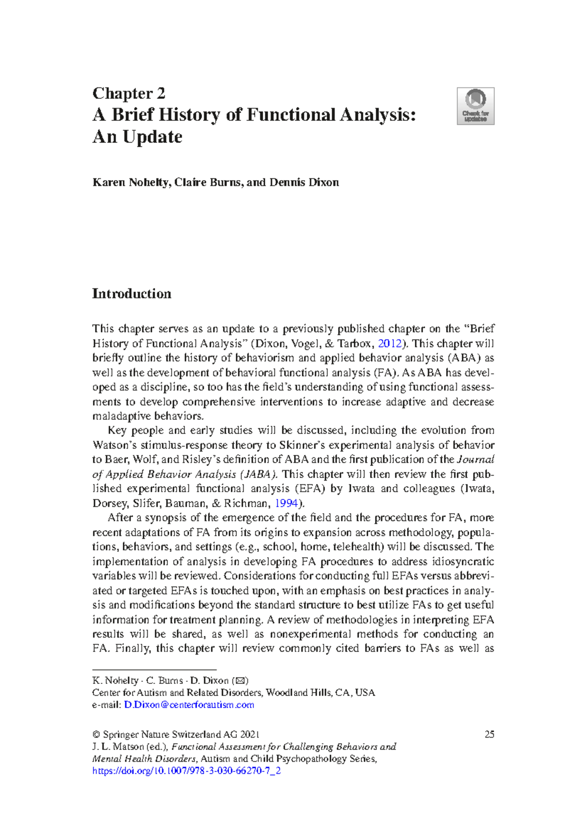 Chapter 2: A Brief History of Functional Analysis - An Update (ABA 101 ...
