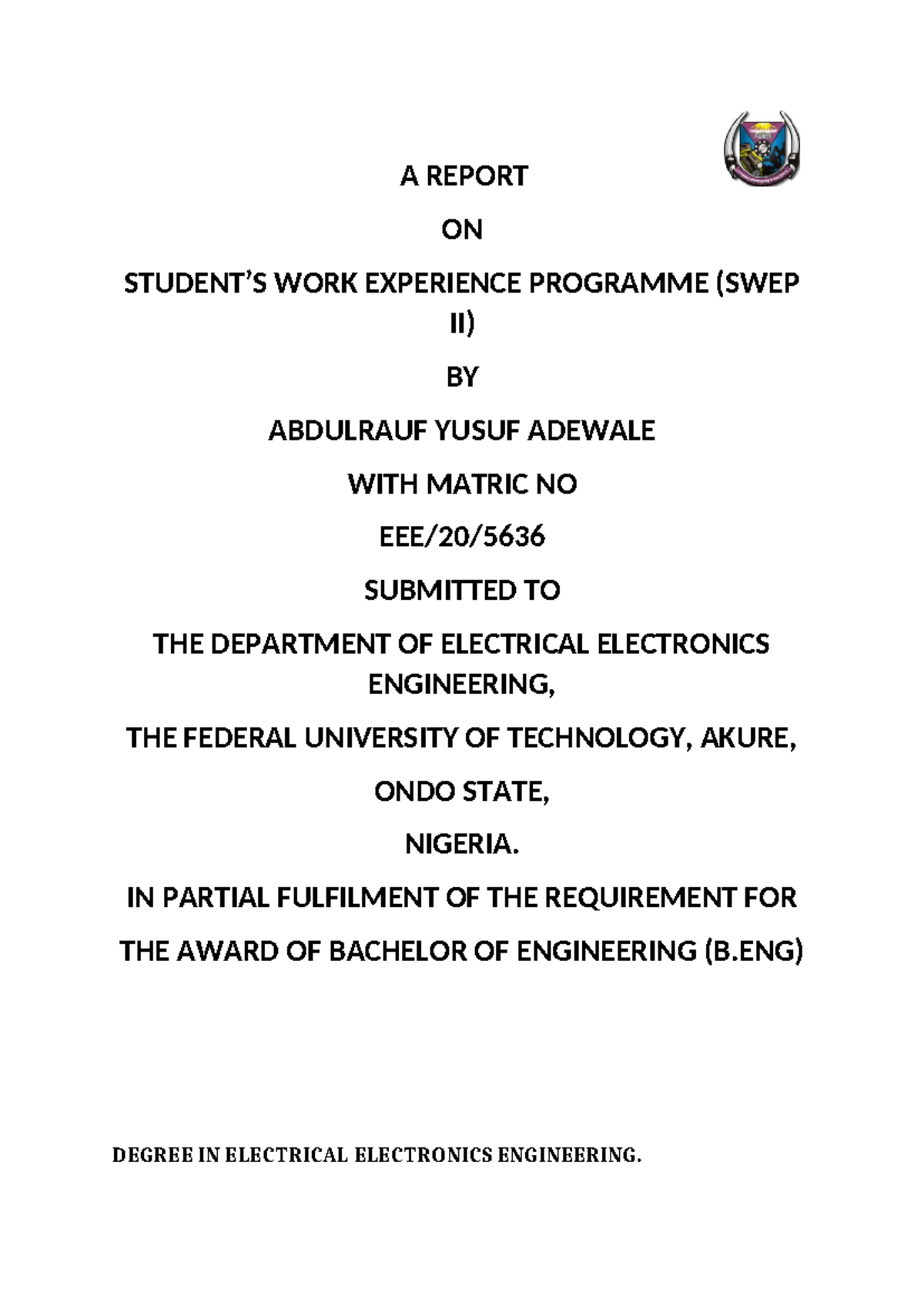 SWEP II Report: Work Experience at Microvax Computer Ltd. - Studocu