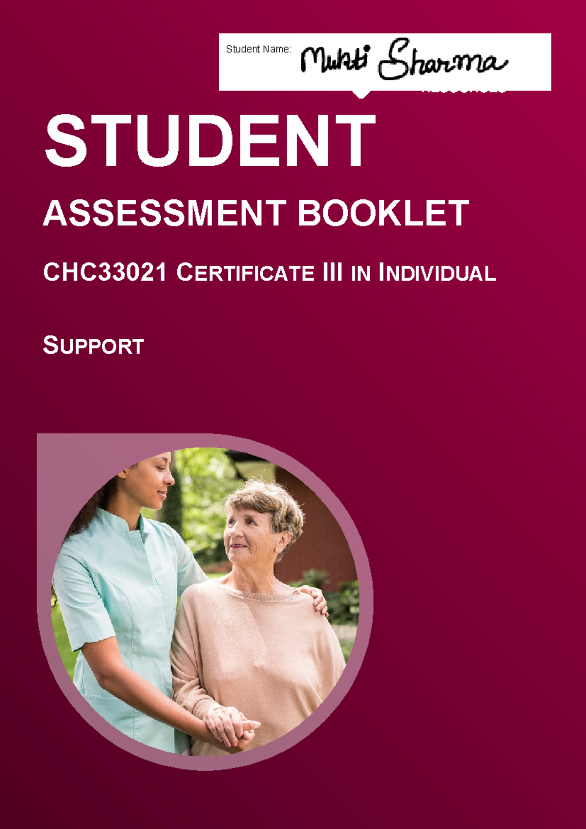 CHC33021 Assessment Booklet for CHCAGE011: Dementia Support Tasks - Studocu