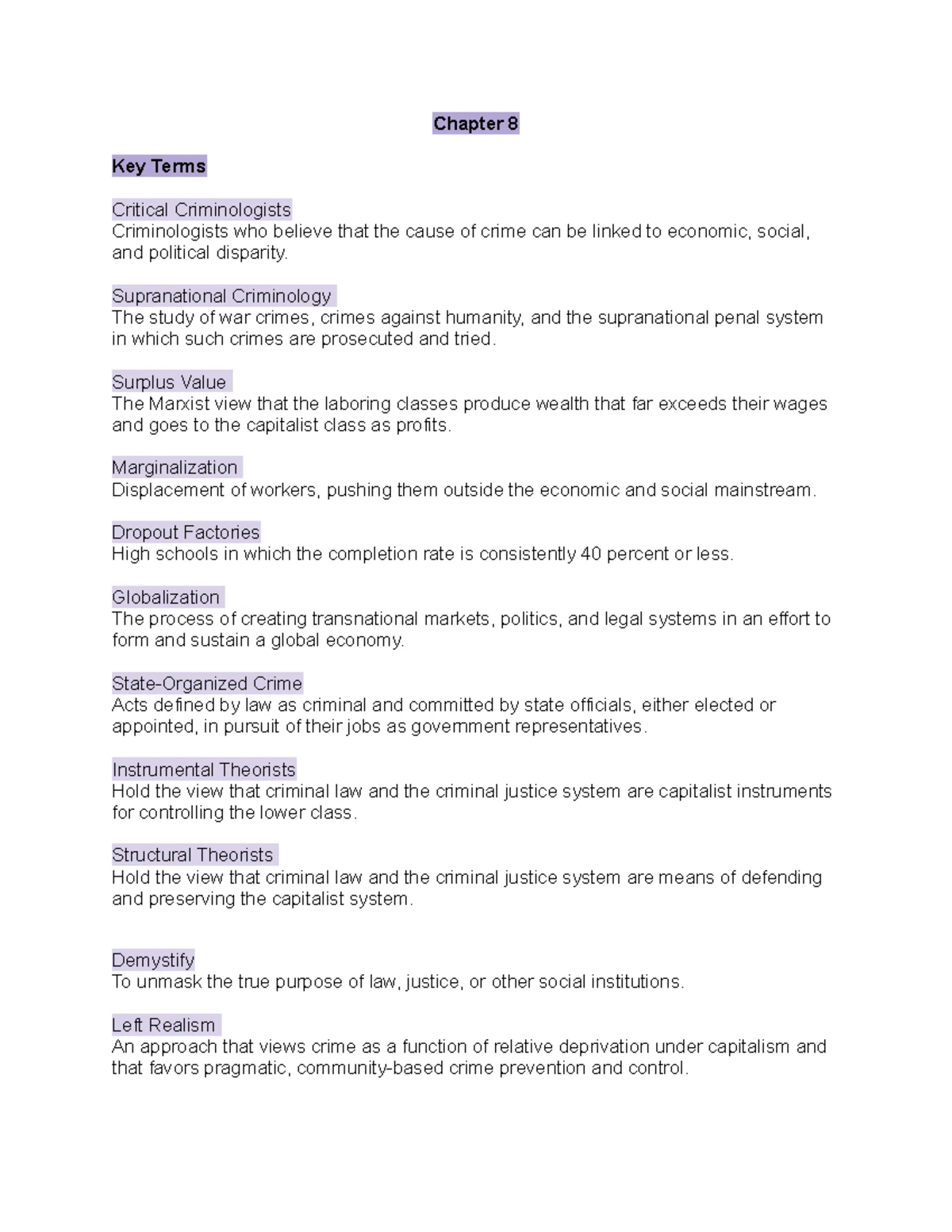 Chapter 4 - Rational Choice Theory in Criminology Overview - Studocu