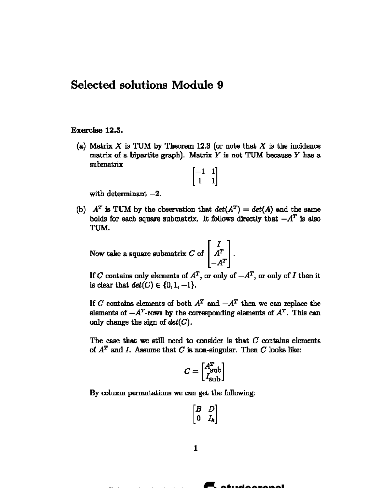 Module 9: Selected Solutions Overview and Key Concepts - Studeersnel