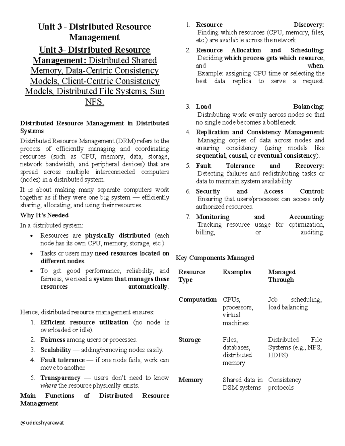 DS Unit-3: Distributed Resource Management Overview and Key Concepts ...