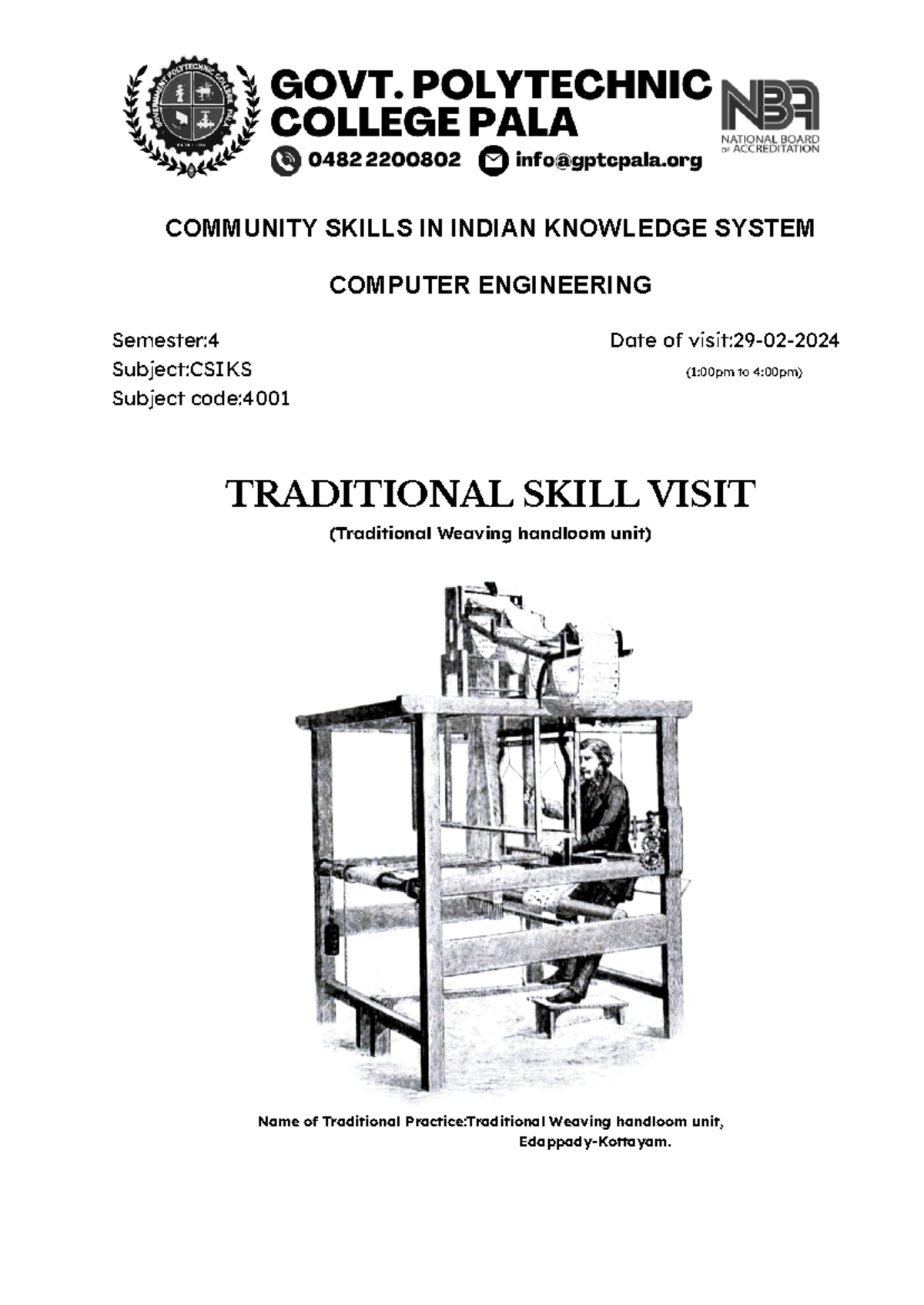 Untitled document - oomb - COMMUNITY SKILLS IN INDIAN KNOWLEDGE SYSTEM ...