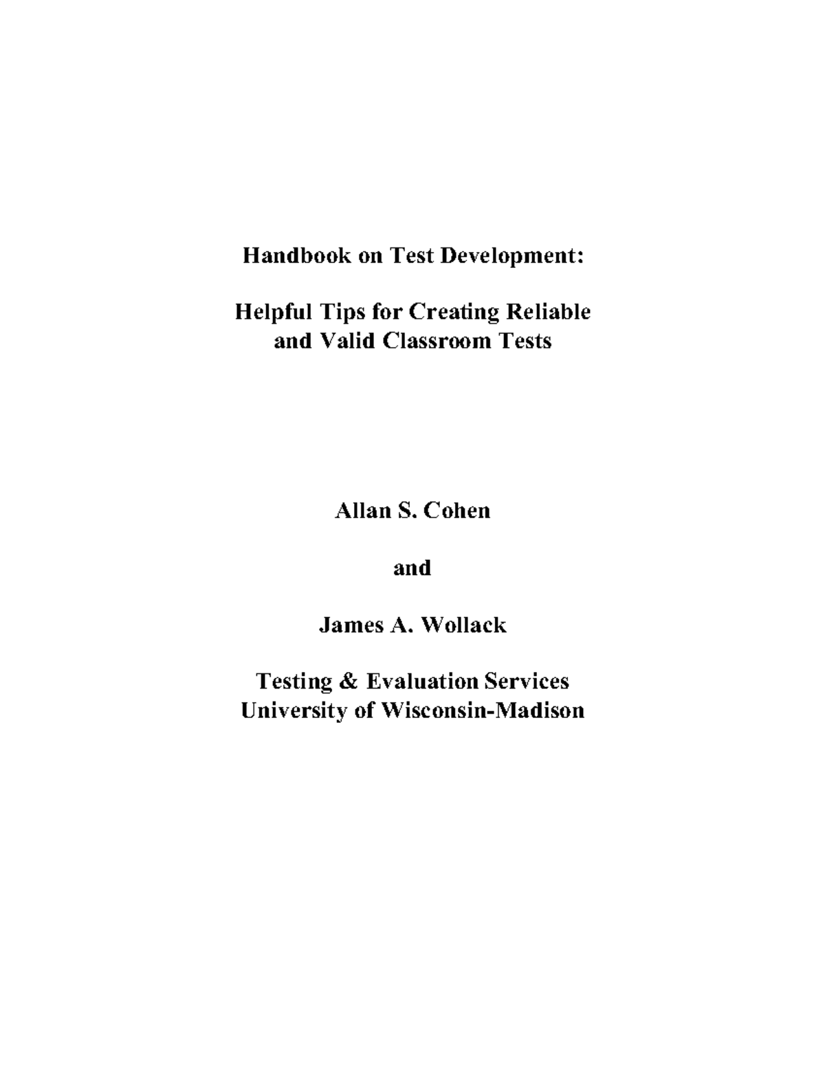 Inbound 2886548450840028273 - Handbook on Test Development: Helpful ...