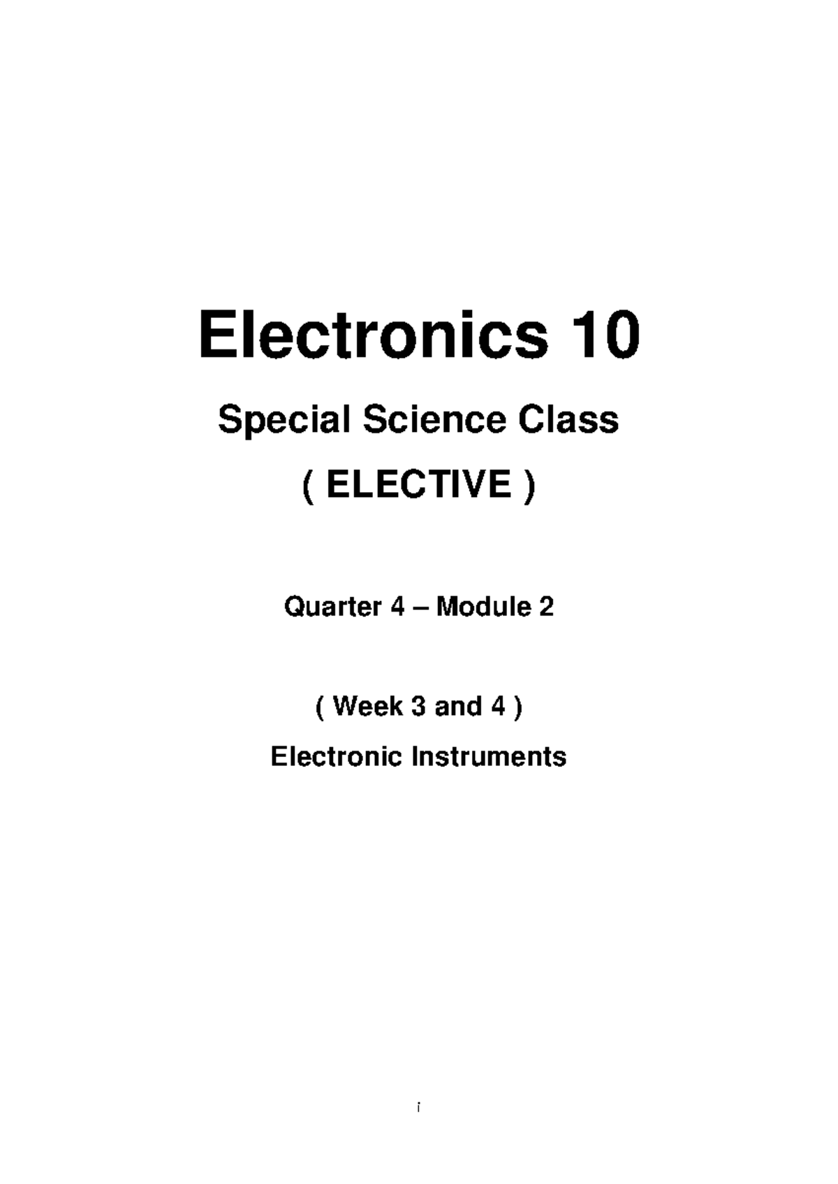 Electronics Module 2 converted - i Electronics 10 Special Science Class ...