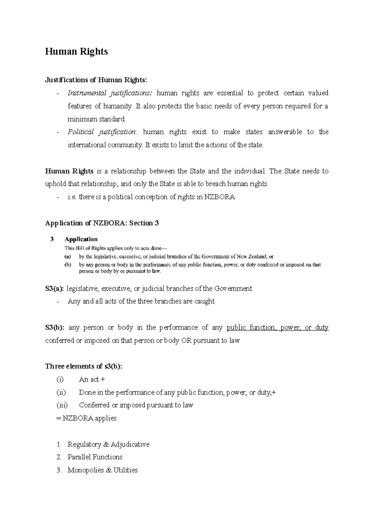 Human Rights Exam Summary - Human Rights Justifications of Human Rights ...