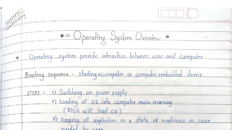 📘 OS Overview & Functions – Handwritten Notes (Module 1-5) - Studocu