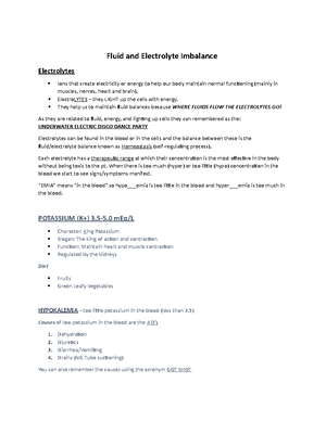 QUIZ 1 Fluid, Electrolyte AND ACID BASE Balance - QUIZ 1 FLUID ...