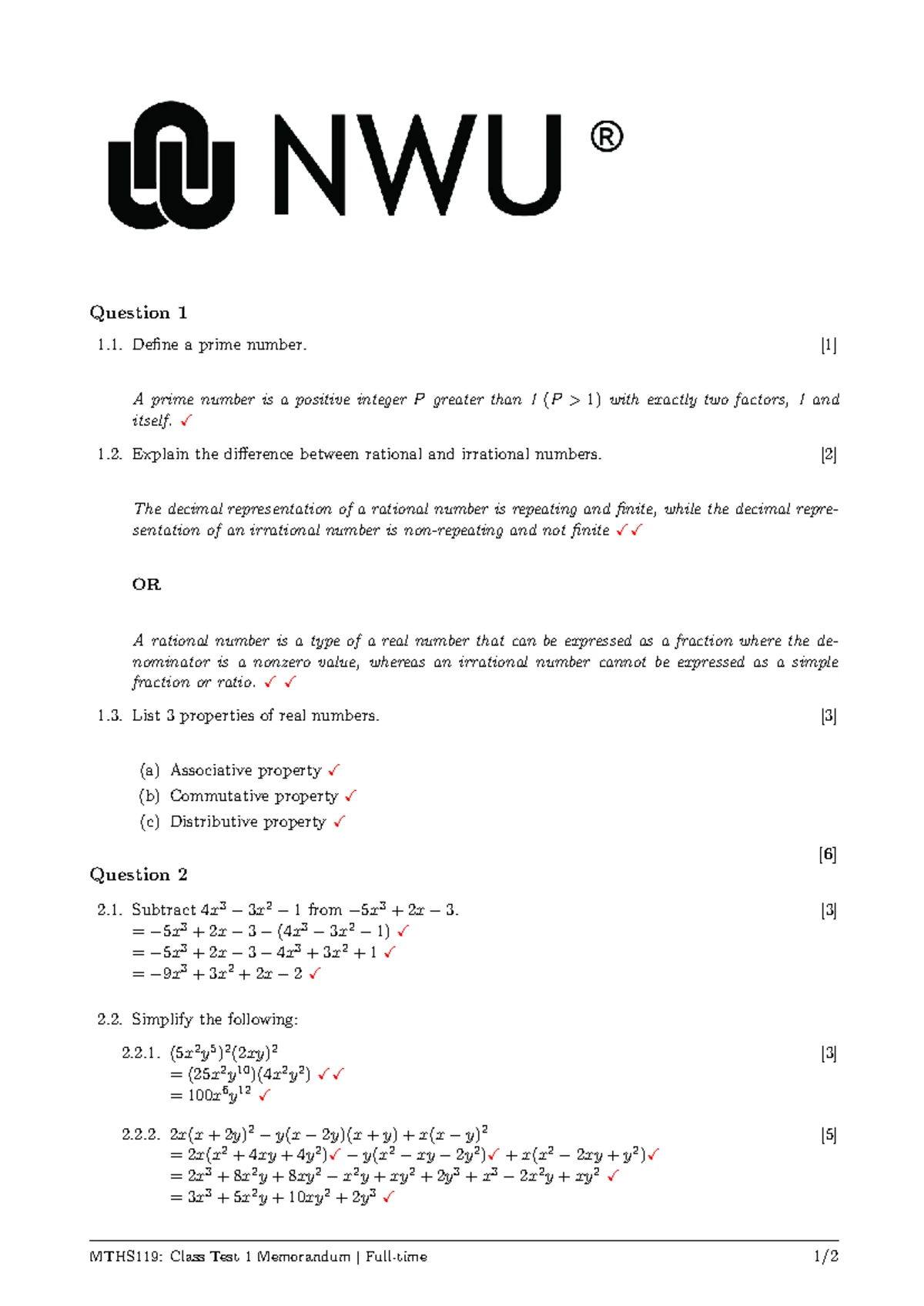 MTHS 119 Final Exam Study Guide: Foundation Mathematics for Commerce I ...