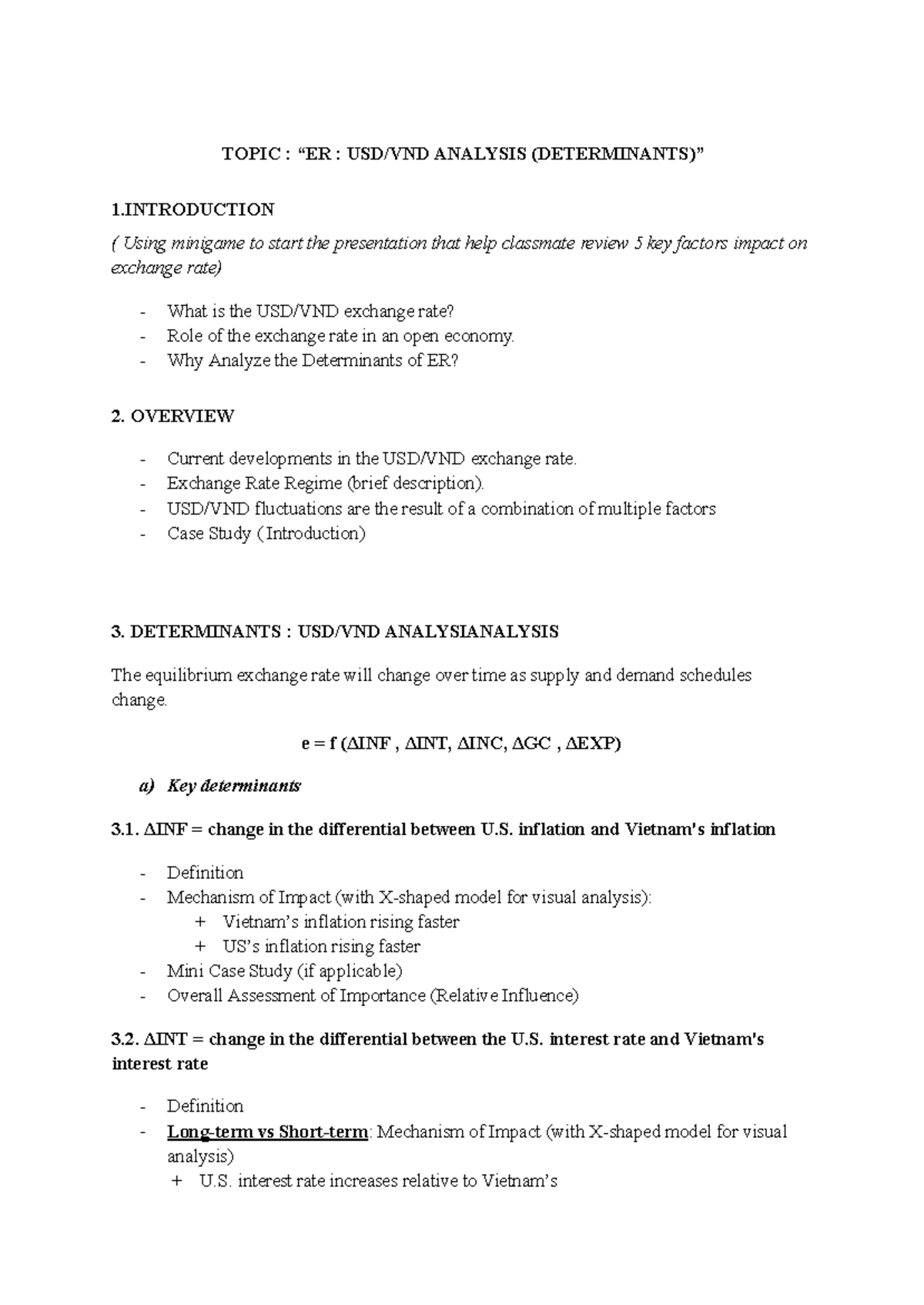 International Finance 2: Exchange Rate Analysis and Determinants - Studocu