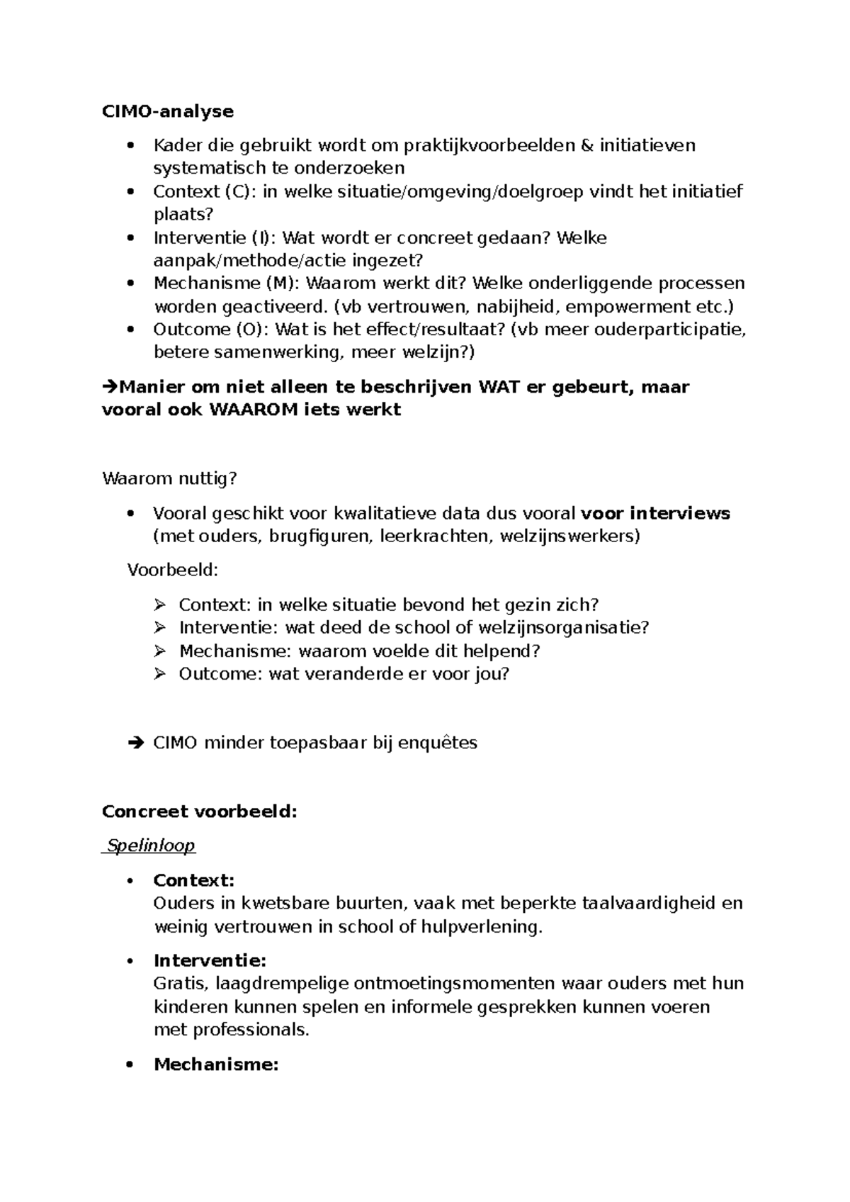 CIMO-analyse: Systematische Onderzoeksmethodiek voor ...