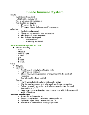 Lymphatic System and Immunity Overview - Bio 101 Lecture Notes - The ...