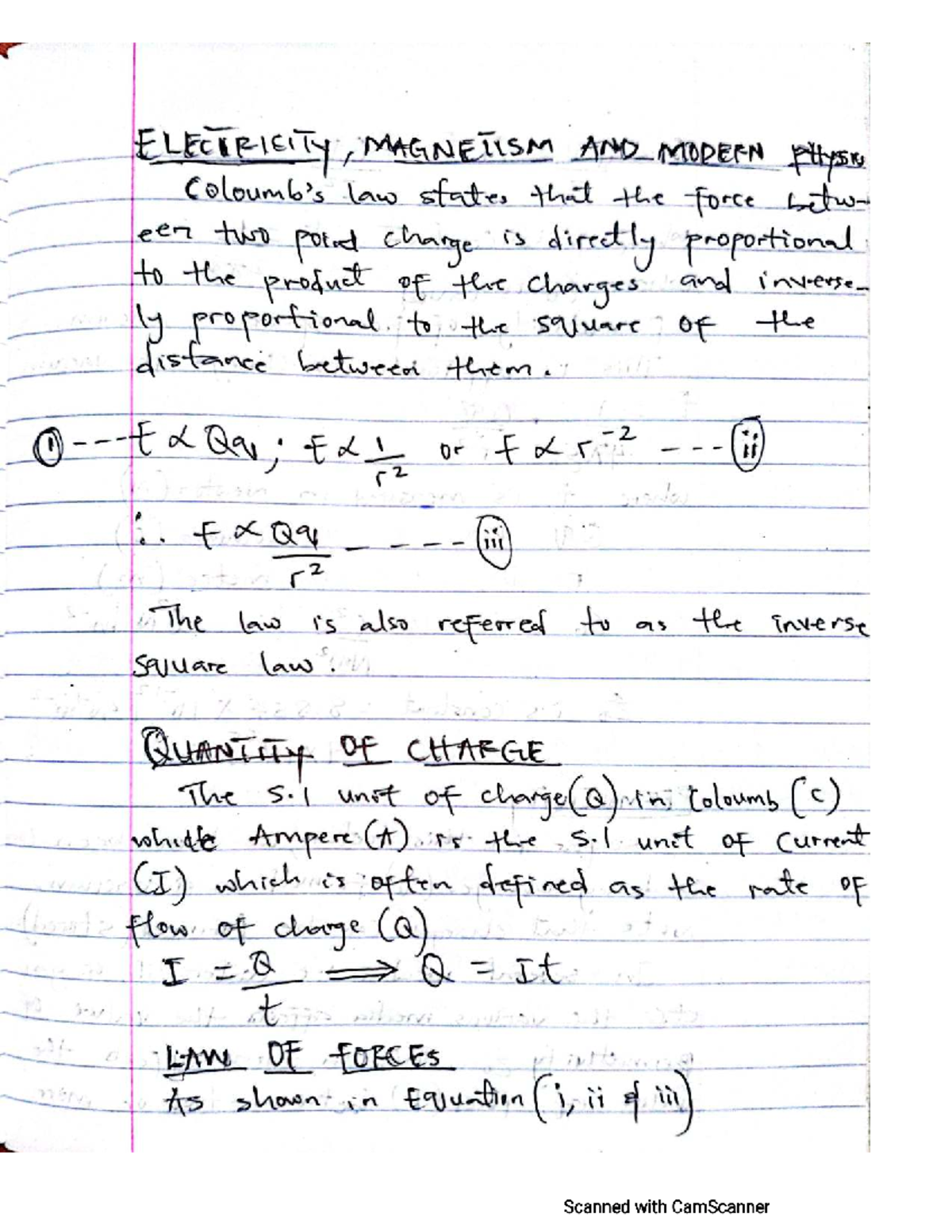 PHY 102 (122) Electricity and Magnetism Lecture Notes - Studocu