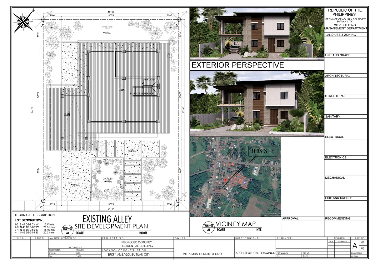 2-storey-plan - For practice - SCALE 1 SITE DEVELOPMENT PLAN METERS 1 ...