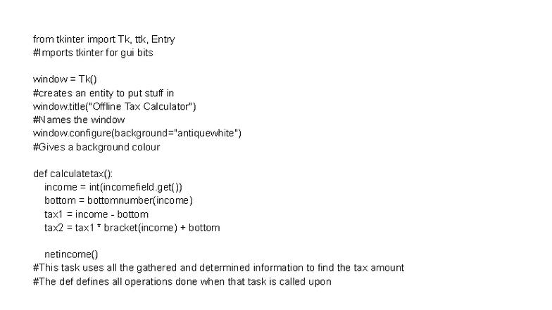 Python GUI Tax Calculator Project Documentation - Studocu