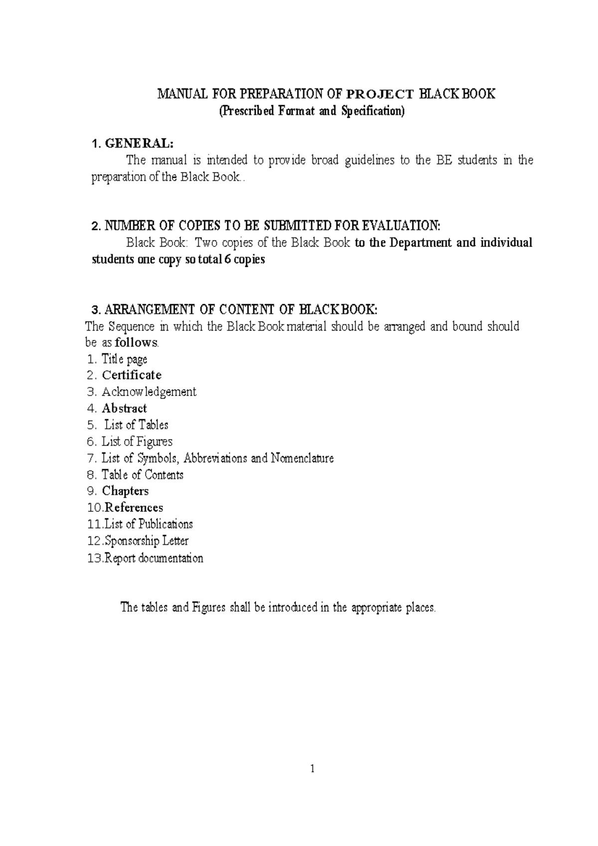 BE Project Black Book Preparation Manual: Guidelines & Specifications ...