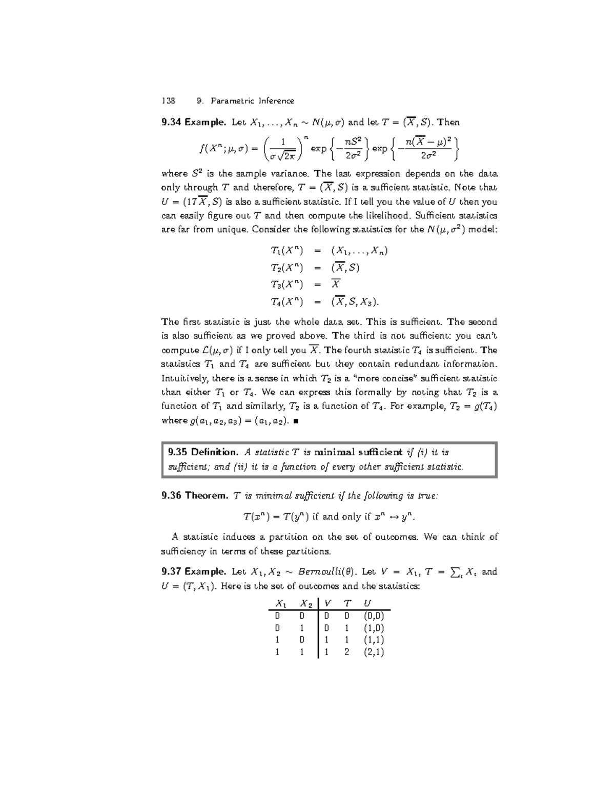 2004 - Wasserman - All of Statistics: Parametric Inference Examples ...