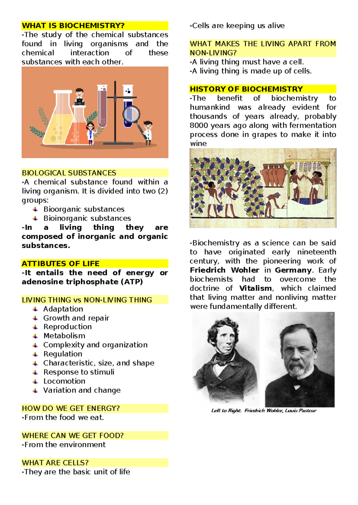 Intro to Biochem: Understanding Biochemistry and Its Significance - Studocu