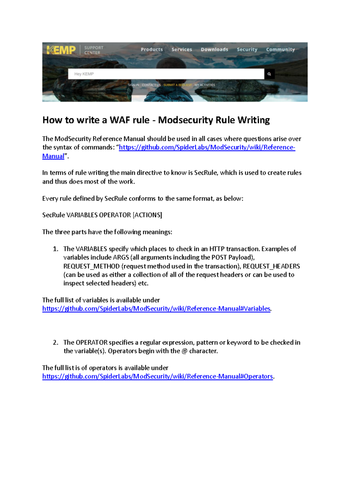 How to Write WAF Rules: ModSecurity Guide and Syntax - Studocu