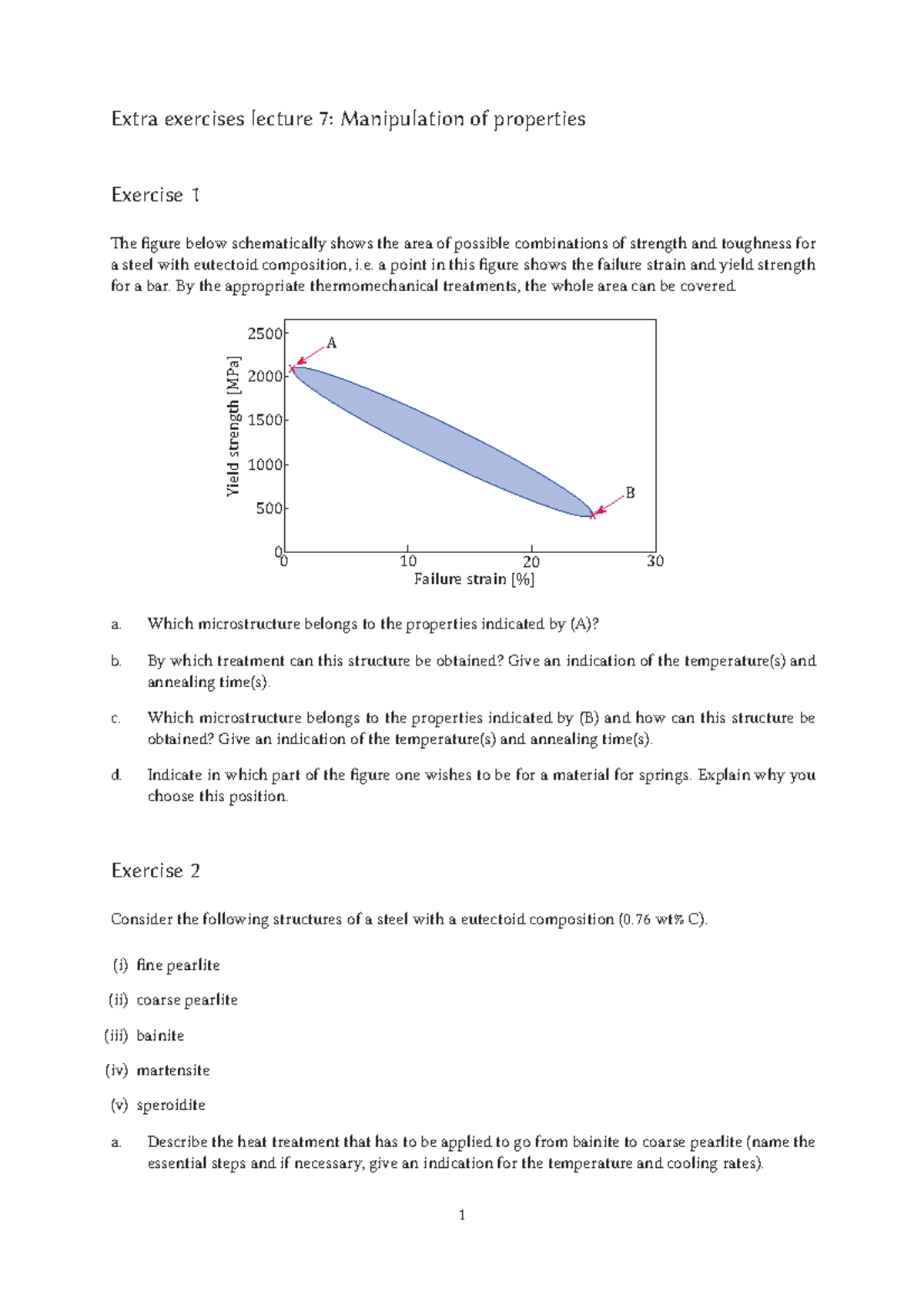 Exercises on Material Structure and Heat Treatments - Lecture 7 ...