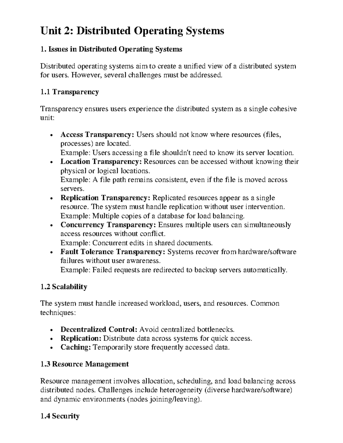 DS - nice - Unit 2: Distributed Operating Systems Issues in Distributed ...