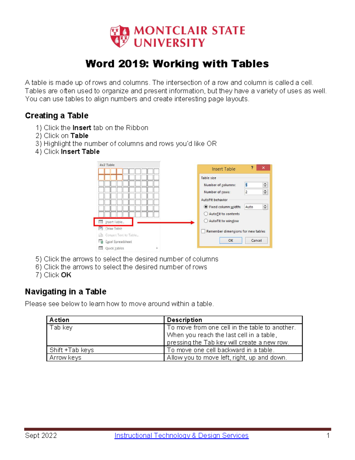 Word 2019: Working with Tables - A Comprehensive Guide - Studocu