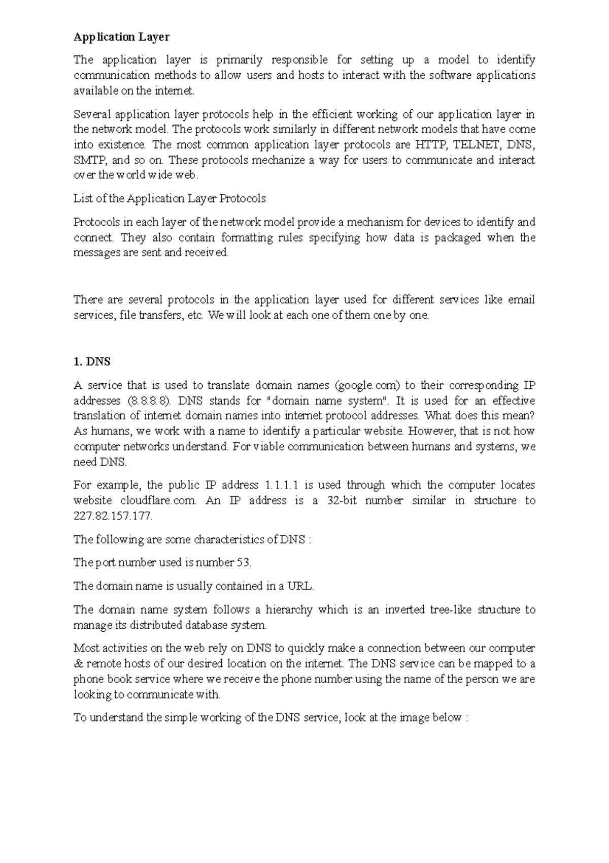 Application Layer Protocols Overview: DNS, TELNET, SMTP & More - Studocu