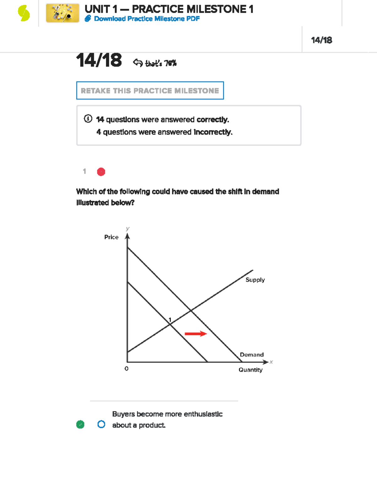 Microeconomics Practice Milestone 1: Causes of Supply and Demand Shifts ...