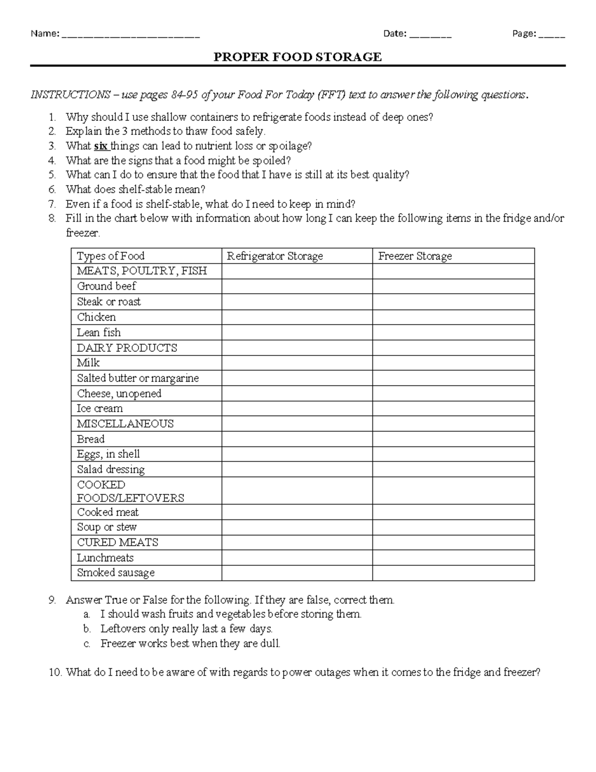 012 - Proper Food Storage Instructions: Guidelines for Safe Food ...