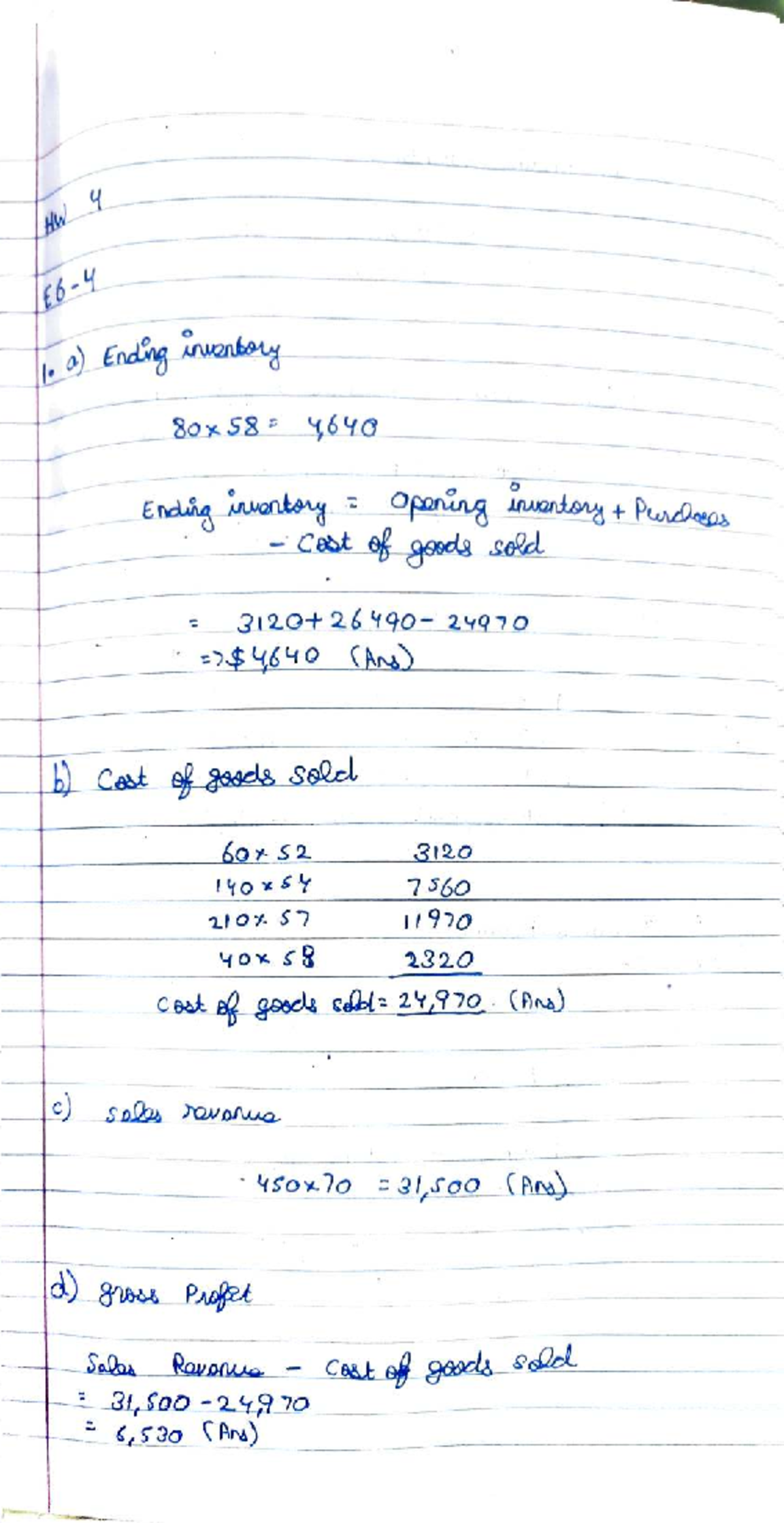 FA HW 4 - Class Homework on Financial Analysis and Accounting - Studocu