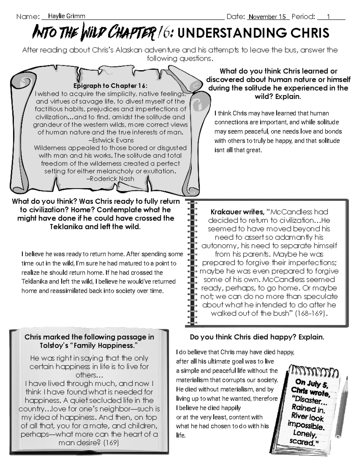 Haylie Grimm - ITW Ch 16 - Notes - Name