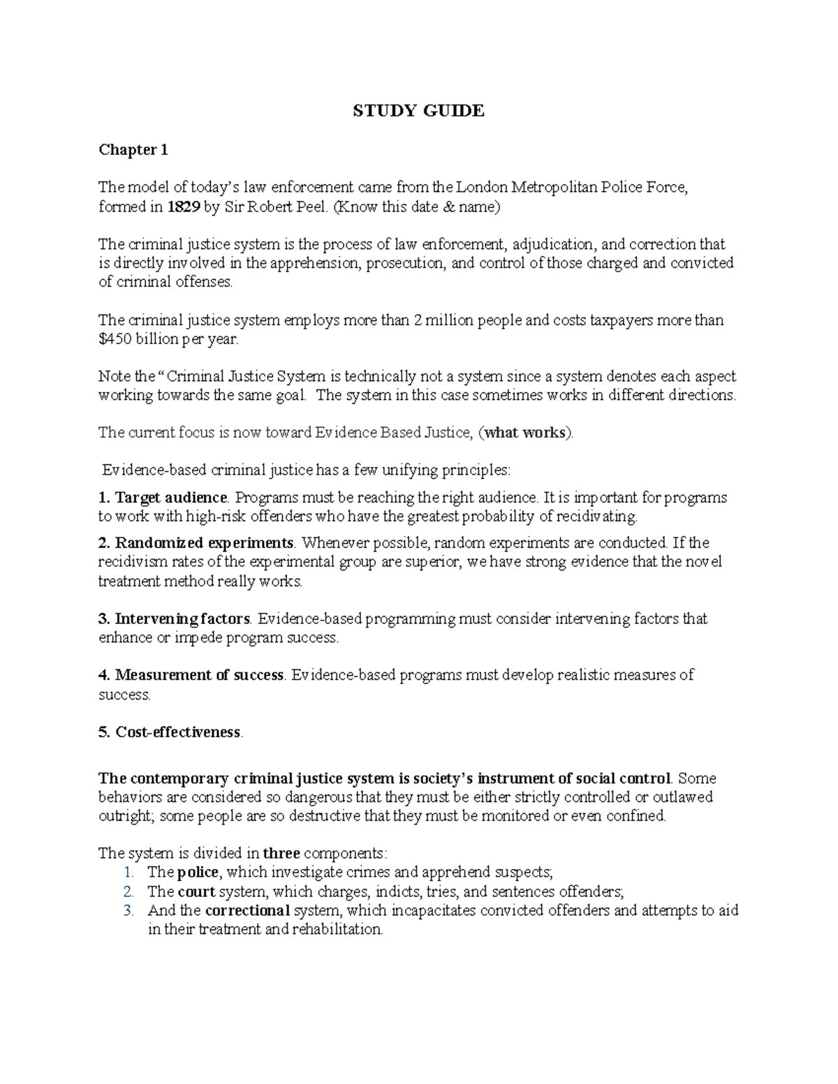 Criminal Law: Key Concepts & Procedures Study Guide (21fa0ec9) - Studocu