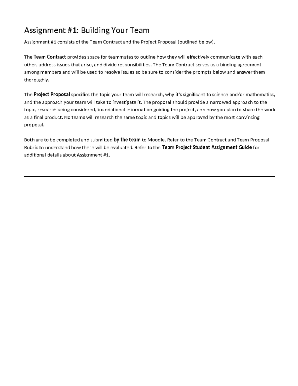 Assignment #1: Team Contract & Project Proposal for Science Sisters ...