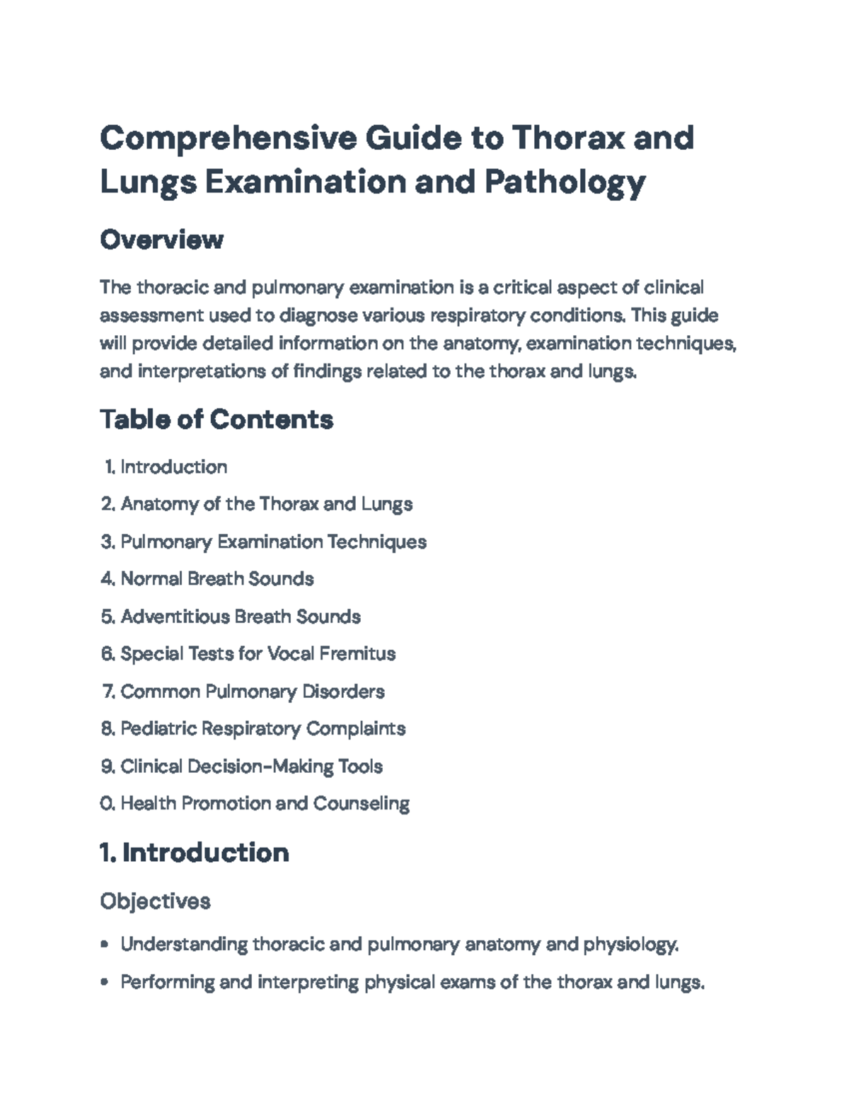Comprehensive Guide on Thorax and Lung Examination Techniques ...
