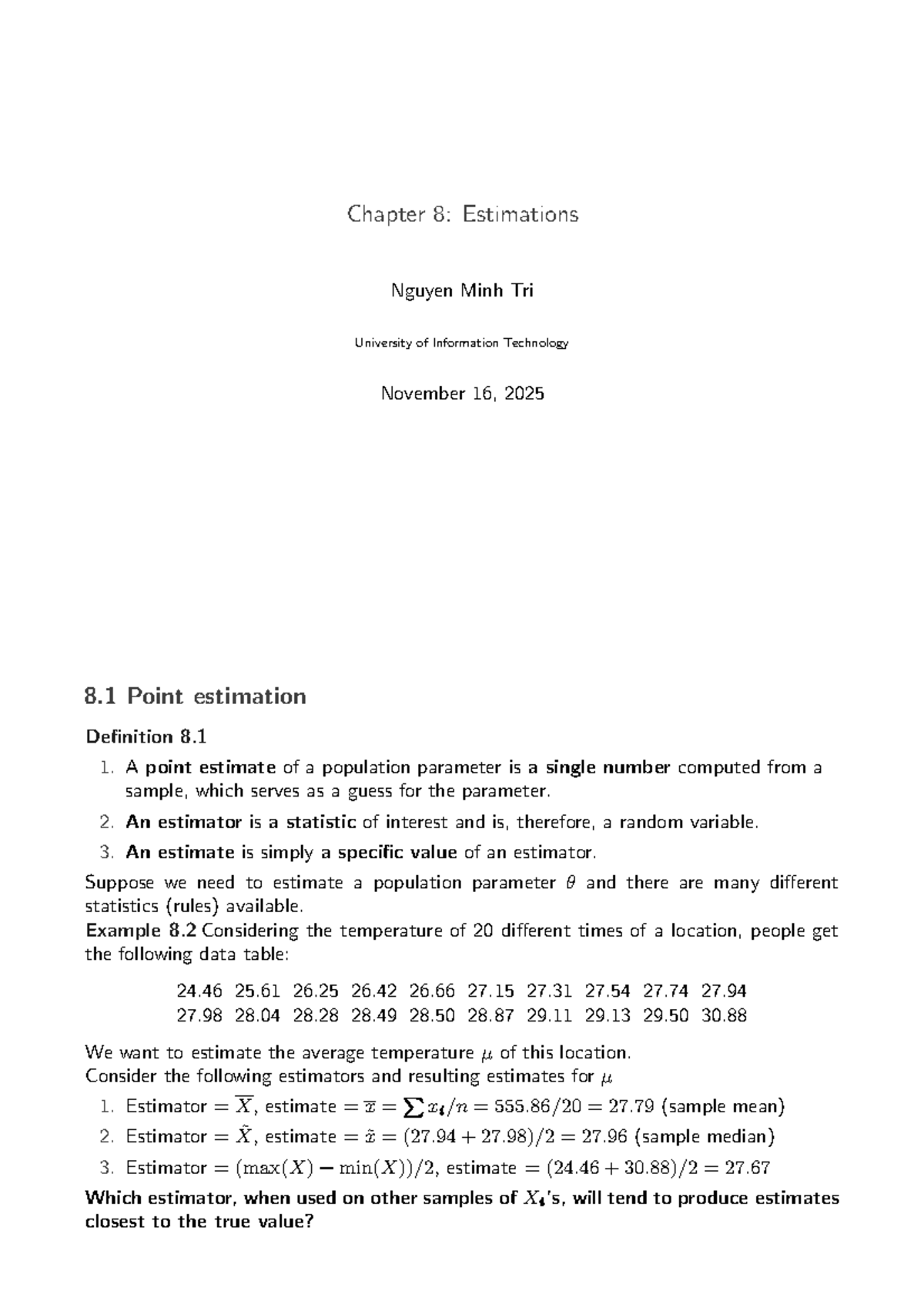 Chapter 8: Estimations and Confidence Intervals in STAT 2 - Studocu
