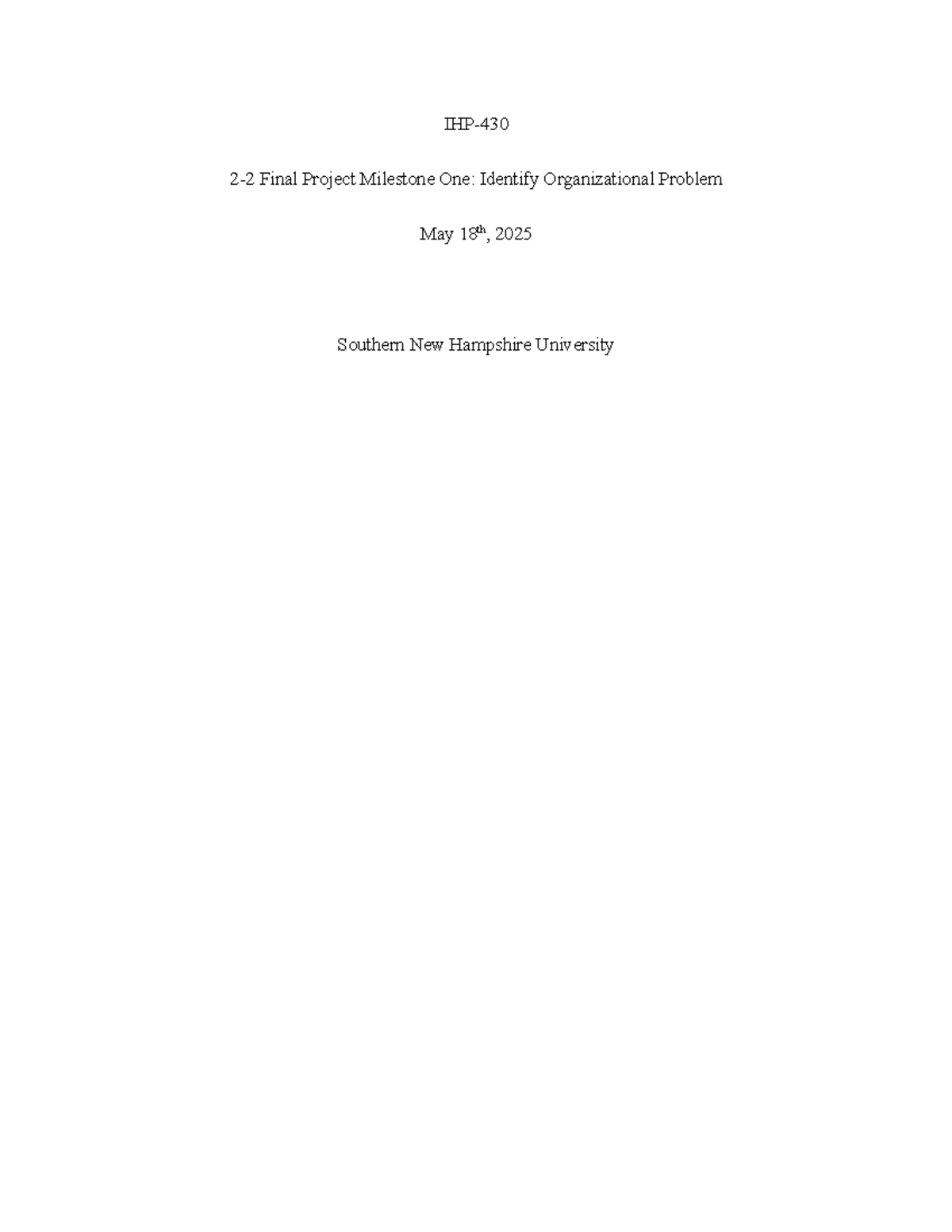 Final Project Milestone 1: Addressing Patient Satisfaction Issues at ...